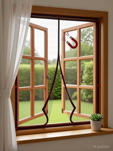 Magnetic mosquito mesh for windows